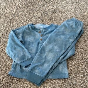 Toddler boys tie dye blue winter pajama set size 3T